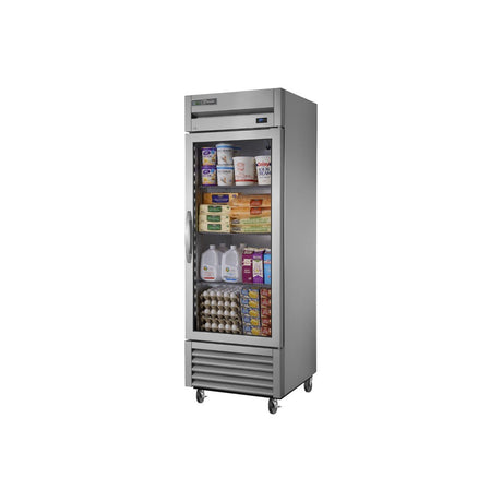 True TS-23G-HC~FGD01 27" 1 glass swing door reach-in refrigerator, front view with doors closed