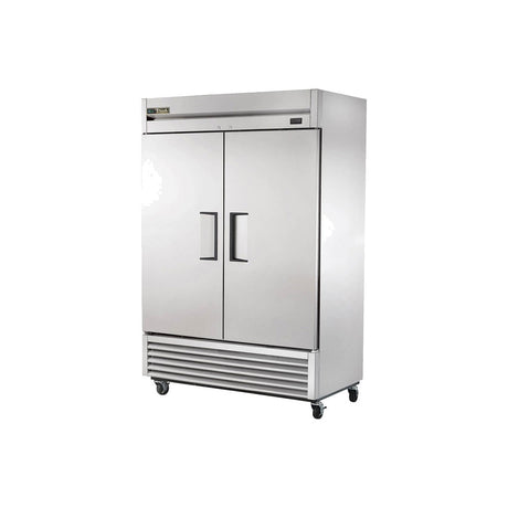 True TS-49-HC 54-1/8 inch 2 solid door reach-in refrigerator, front view, doors closed