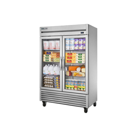 True TS-49G-HC~FGD01 54-1/4" 2 glass swing door reach-in refrigerator, front view with doors closed