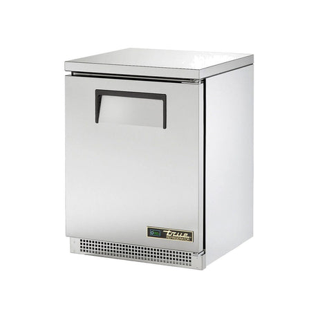 True TUC-24-HC 24-1/8" 1-door undercounter refrigerator, front three-quarter view with door closed