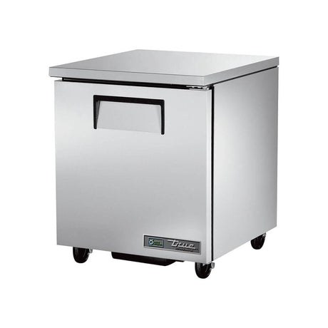 True TUC-27-HC 27-5/8" 1-door undercounter refrigerator, front three-quarter view with door closed