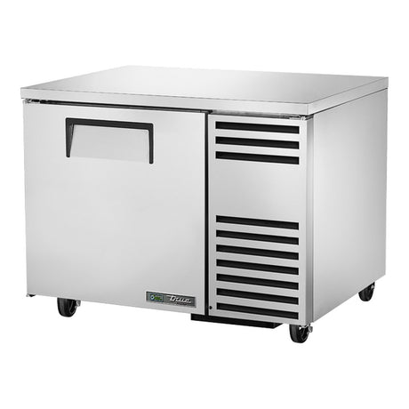 True TUC-44F-HC 44-1/2" 1-door deep undercounter freezer, front three-quarter view with door closed