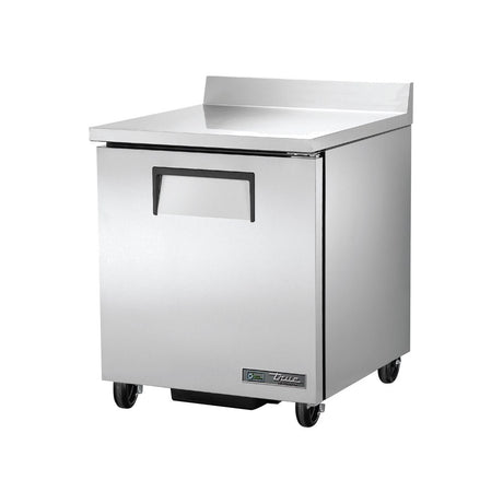 True TWT-27-HC 27-5/8" 1-door worktop refrigerator, front three-quarter view with door closed