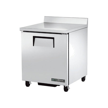 True TWT-27F-HC 27-5/8" 1-door worktop freezer, front three-quarter view with door closed