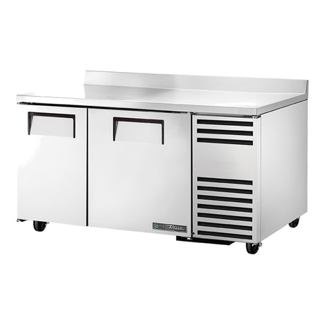 True TWT-60-32F-HC 60-1/4" 2-door deep worktop freezer, front three-quarter view with doors closed