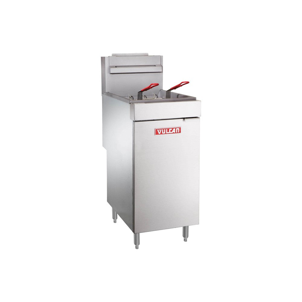 Vulcan LG300-2 40 lb propane gas floor fryer, view 2