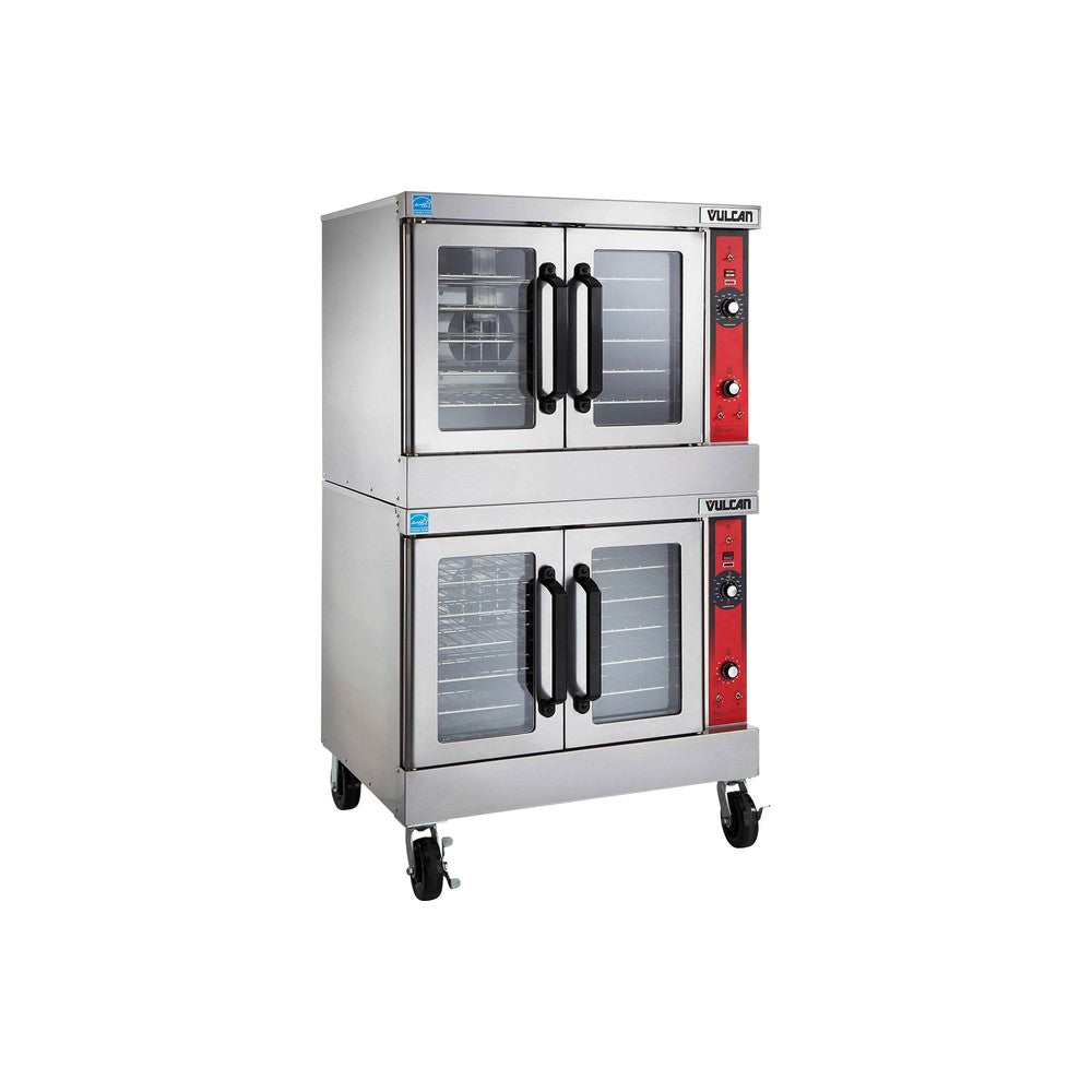 Vulcan VC66GD-1 natural gas double deck convection oven, view 2