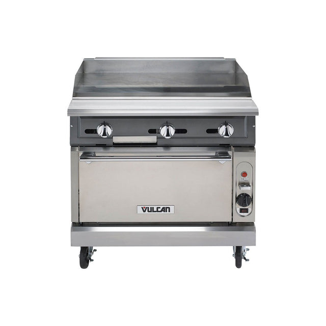 Vulcan VGMT36S-1 36" heavy duty gas range with 36" thermostatic griddle